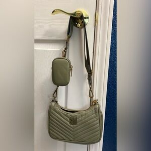 Steve Madden Olive Quilted Crossbody with Mini Pouch